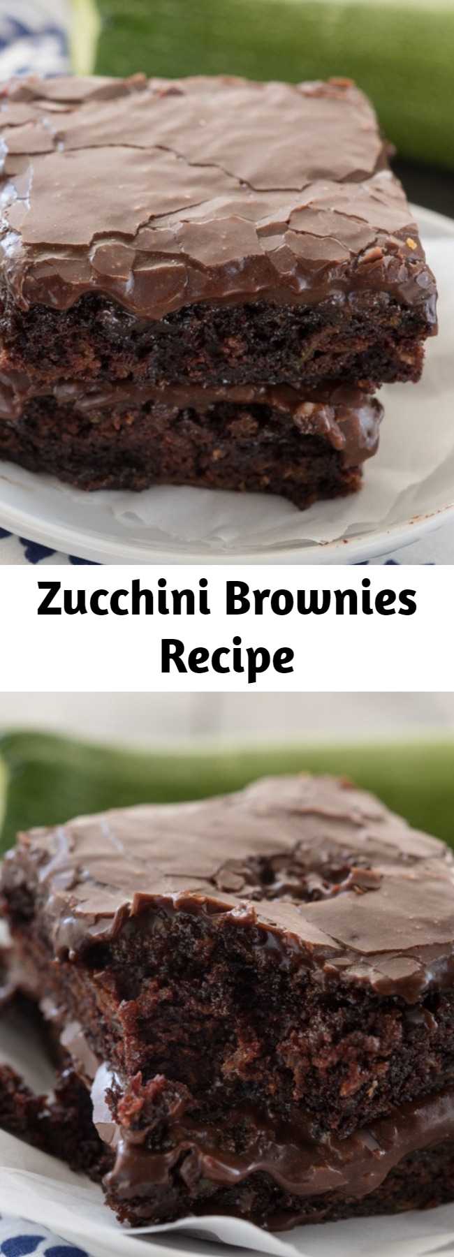 Zucchini Brownies Recipe - Zucchini brownies are a healthier recipe for brownies, and these are the BEST zucchini brownies ever! They’re ooey, gooey, and SUPER fudgy brownies. And NO one will know they have zucchini inside!