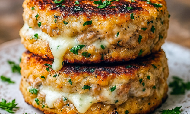 Golden brown Tuna Melt Patties made with cheese, crispy edges, and tender centers, the perfect twist on Fresh Tuna Fish Recipes and easy weeknight Canned Tuna Patties.