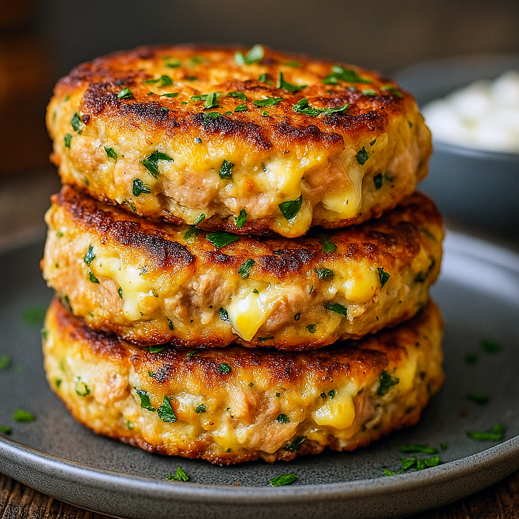 Golden brown Tuna Melt Patties made with cheese, crispy edges, and tender centers, the perfect twist on Fresh Tuna Fish Recipes and easy weeknight Canned Tuna Patties.