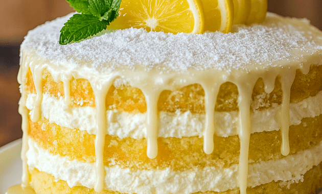 A beautifully layered Limoncello Mascarpone Cake showcasing bright Spring Cake Flavors, filled with whipped Mascarpone Cheese and lemon zest, baked in Round Cake Pans, styled like a Dream Cake for Lemon Desserts, inspired by Lemon Recipes, and elegant enough to resemble a Torte Cupcake.