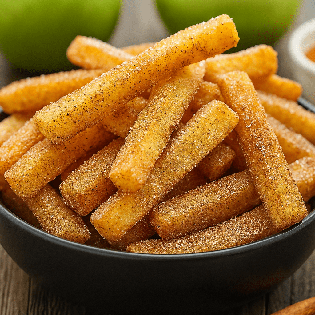 Golden, crispy Air Fryer Apple Fries served with caramel dip—perfect Kids Dinner Ideas Easy Picky Eaters, Baking Recipes For Parties, Random Snacks To Make, Fruit Snack Ideas For School, Diner Recipes Easy, Recipes To Try With Friends, Simple Snack Ideas Easy Recipes, Bake Good Ideas, and Air Fryer Party Snacks.
