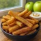 Golden, crispy Air Fryer Apple Fries served with caramel dip—perfect Kids Dinner Ideas Easy Picky Eaters, Baking Recipes For Parties, Random Snacks To Make, Fruit Snack Ideas For School, Diner Recipes Easy, Recipes To Try With Friends, Simple Snack Ideas Easy Recipes, Bake Good Ideas, and Air Fryer Party Snacks.