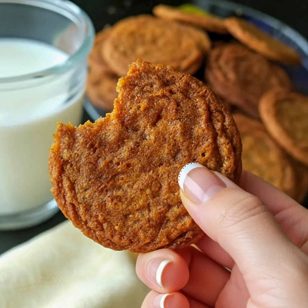 A plate of Crisp Gingerbread Cookies with golden-brown edges, showing their delicate texture and festive spices — the perfect Molasses Ginger Crisps and Crunchy Ginger Snap Cookies for holiday baking.