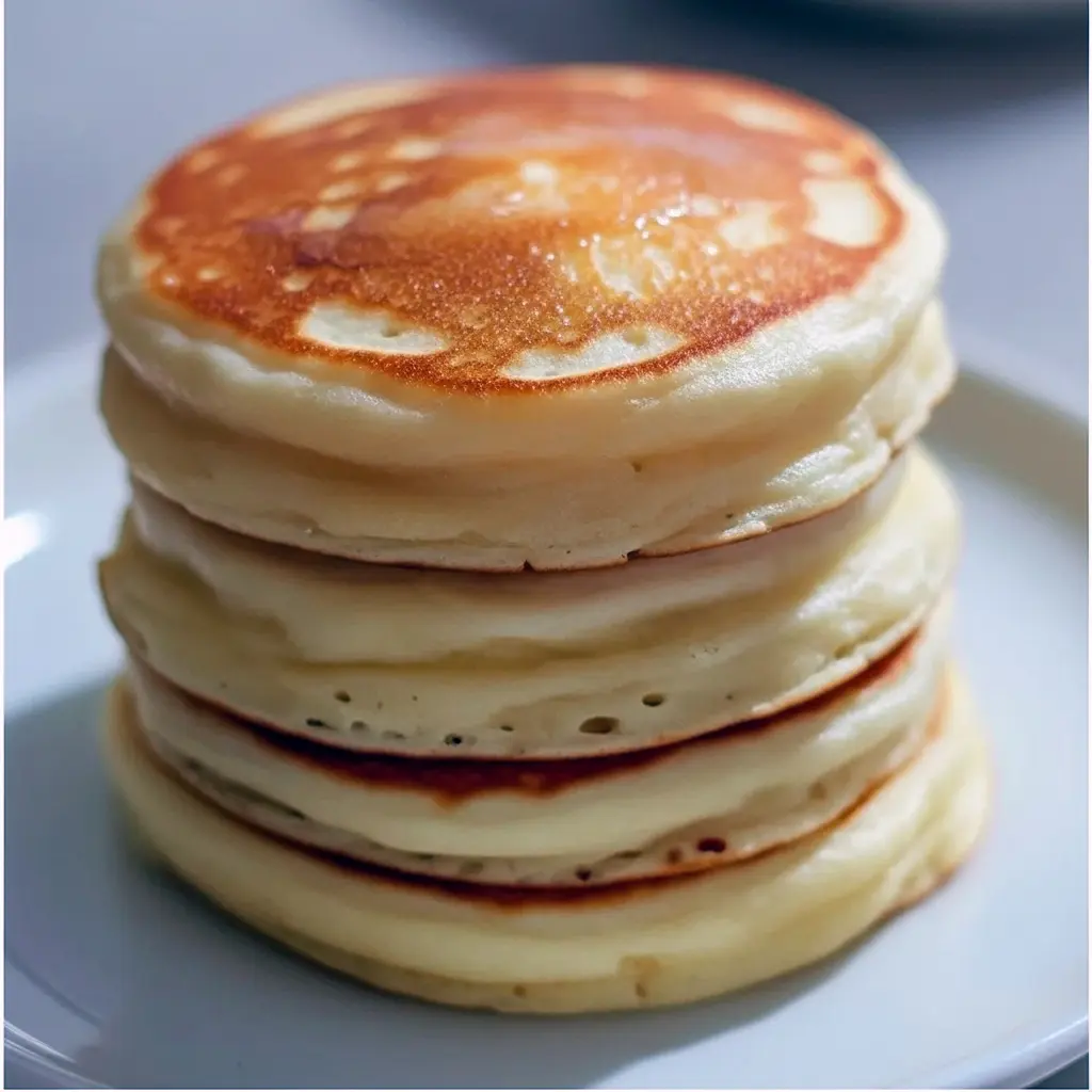 Stack of golden, fluffy pancakes topped with butter and maple syrup — the Best Pancake Recipe for breakfast lovers, perfect for Sweet Dishes Recipes and Fun Easy Recipes.