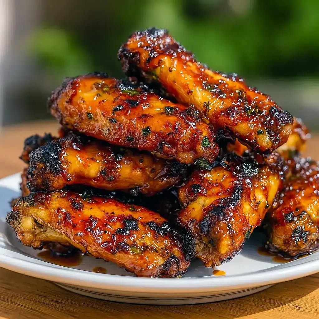Sweet and sticky Pineapple Wings glazed in teriyaki-pineapple sauce, served on a platter as part of delicious Party Wing Recipes, ideal for Cook Together Recipes, Chicken Wing Bar Ideas, or casual Grill Foods Ideas Summer Dinners, making them perfect Chicken Wings Appetizers or Catering Meals.