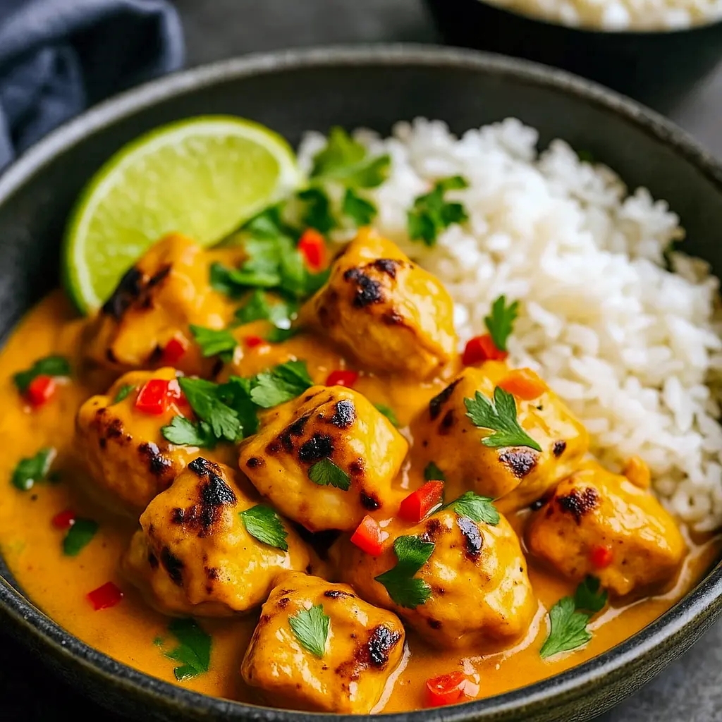 Rich and creamy Thai Peanut Dish served in a skillet with tender chicken coated in peanut sauce. A quick and flavorful option for Dinner Ideas Thai Food, made with Dinner Few Ingredients for an Easy Healthy Asian Dinner. Perfect example of Chicken Peanut Recipes and Dinner Chicken Recipes Healthy, great for weeknight meals or special Fresh Ginger Recipes Dinners.