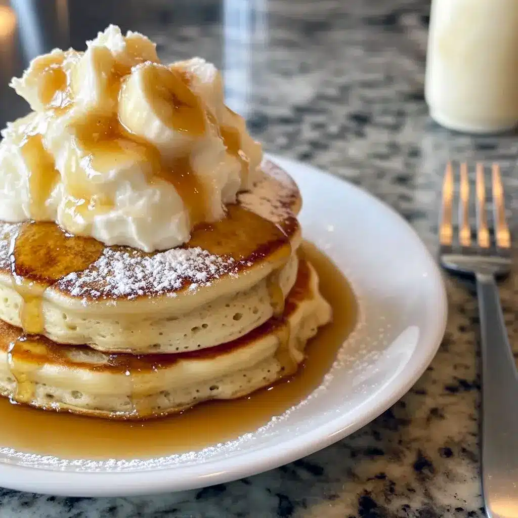 Coconut Cream Pancakes stacked on a plate, drizzled with syrup and topped with toasted coconut and fruit — a photo showcasing inventive Pancakes Flavors, ideal for Summer Pancake Recipes or winter comfort as Winter Pancakes, perfect inspiration for Breakfast Menus Ideas and All Day Breakfast, a tasty option for Healthy Ideas For Breakfast, with a nod to White Chocolate Pancakes and Southern Breakfast Recipes.
