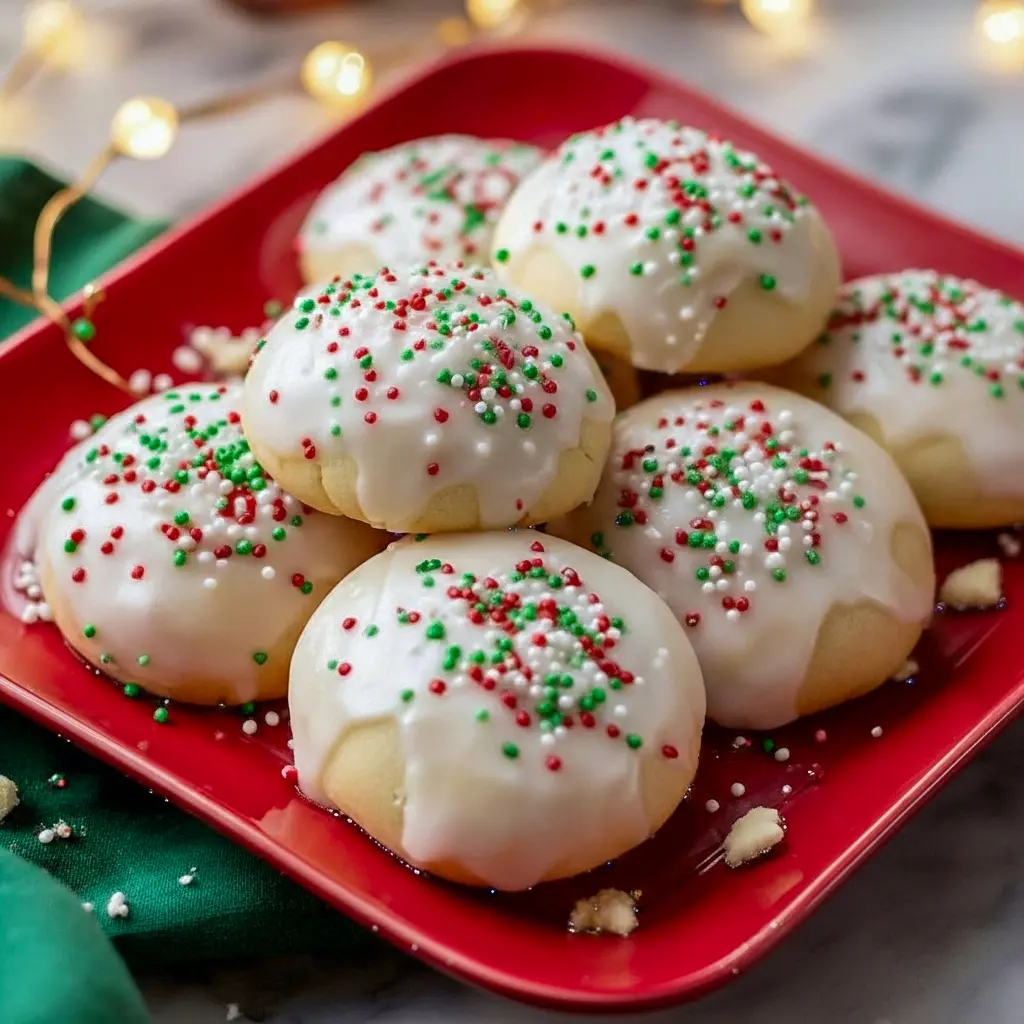 Platter of glazed cookies ready to gift — great for Large Batch Christmas Cookies, a festive take on Soft Batch Christmas M&m Cookies, labeled Italian Cookies Christmas and perfect as Christmas Cookies Italian, Easy Italian Christmas Cookies.