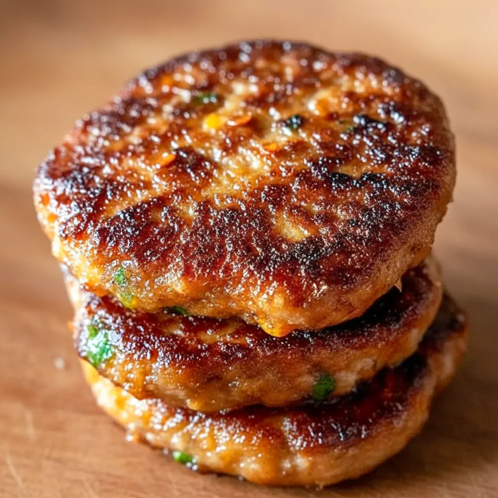 Close-up shot of crispy, golden Sausage Hashbrown Patties stacked on a plate, showing their crunchy edges and savory texture—perfect Easy Breakfast Bites for mornings, quick Busy Breakfast Ideas, or classic Hash Browns And Sausage lovers. Great as a simple Brunch Meat, easy Brunch Main Dish Ideas, hearty Brunch Meat Dishes, or grab-and-go Meat Breakfast. Ideal for tailgates and fun Football Breakfast Ideas.