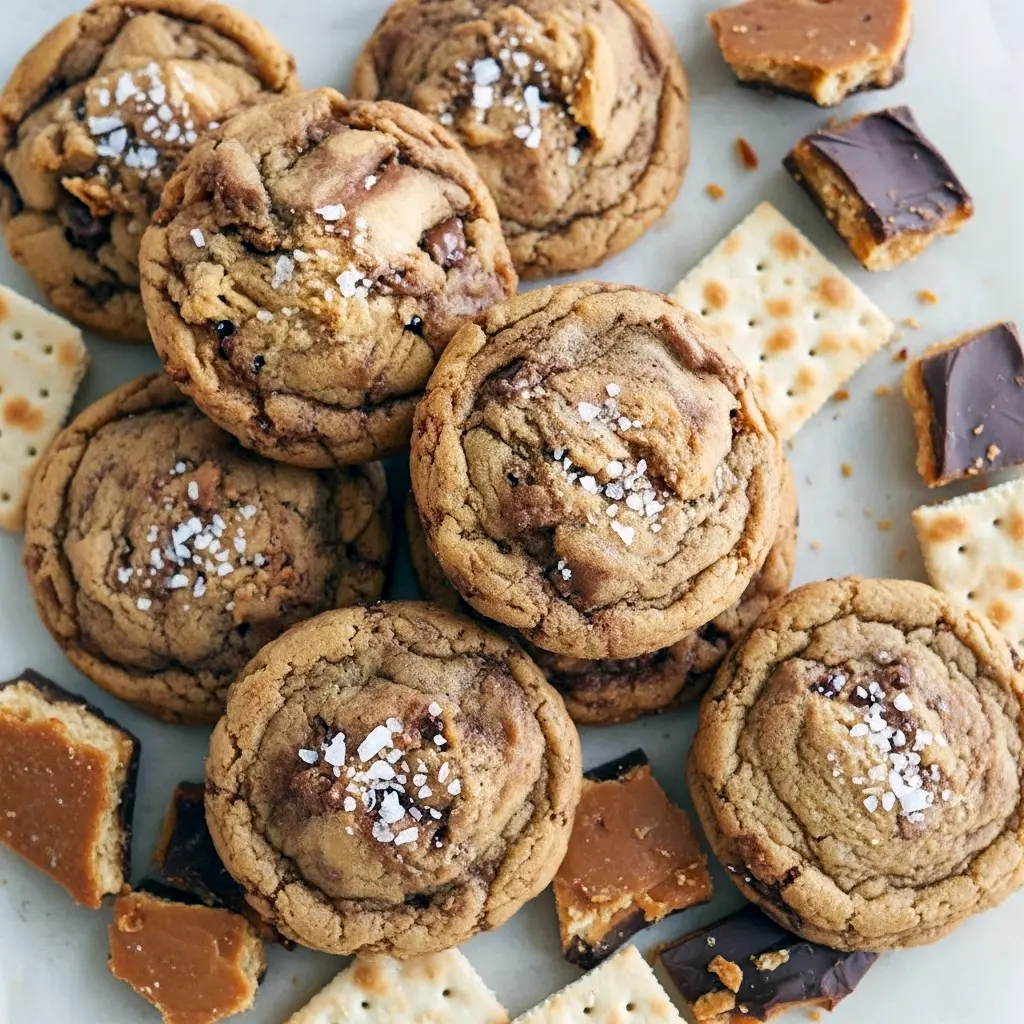 Chewy Christmas Cookies close-up: soft, golden cookies loaded with toffee bits — a festive Holidays Cookies option and delicious Non Traditional Christmas Cookies twist; works as Non Chocolate Christmas Cookies too, or pressed into Cookie Bars Recipes Christmas; labeled a Must Make Christmas Cookies for Christmas Bake Exchange Ideas, clever Bake Exchange Ideas, and Christmas Cookies For Exchange.