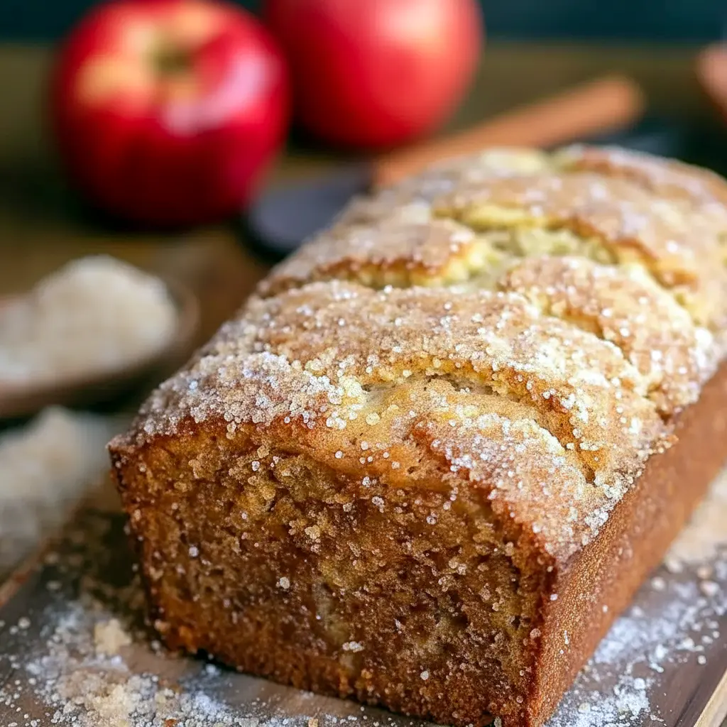 Sliced cinnamon-sugar loaf on a wooden board with a rustic napkin—soft crumb and caramelized crust, ideal for Bread Recipes Sweet, a warm Fall Baking pick, great for Bread Recipes Homemade and weekend Sweets Treats, Best Apple Cider.