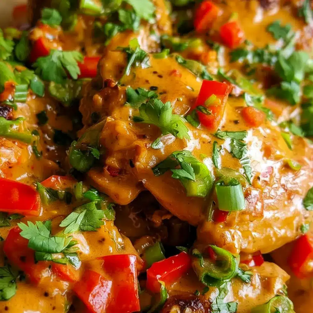 Coconut Chicken — bowl of spicy Brazilian-style coconut chicken over rice, garnished with cilantro (inspired by Brazilian Cuisine).