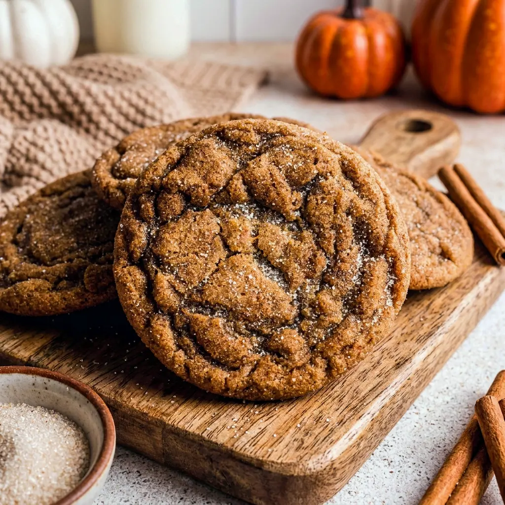 Chewy, bakery-style Chewy Pumpkin Spice Cookies made for Best Fall Cookie Recipes and holiday cookie trays.