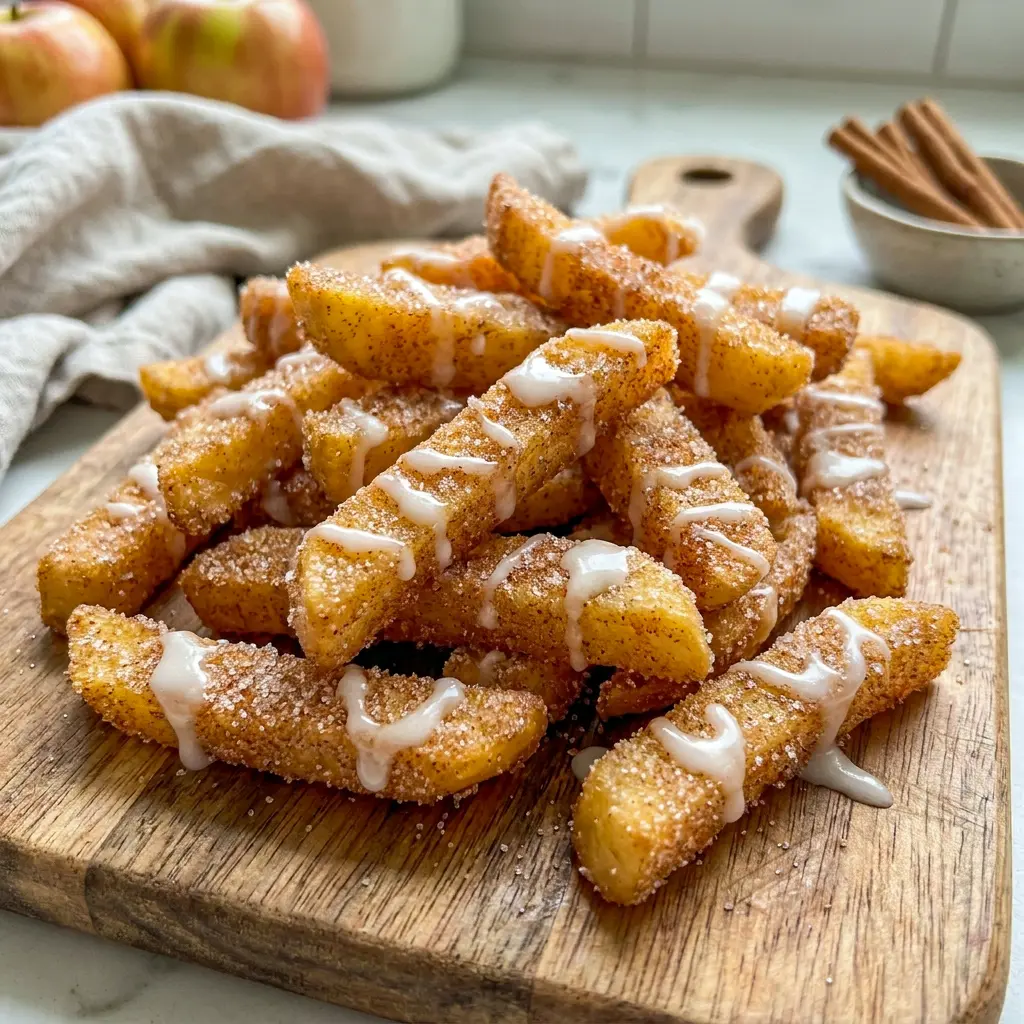 Air Fryer Apple Fries made from fresh apples, a simple answer for Things To Make With Apples Easy when you want something sweet.
