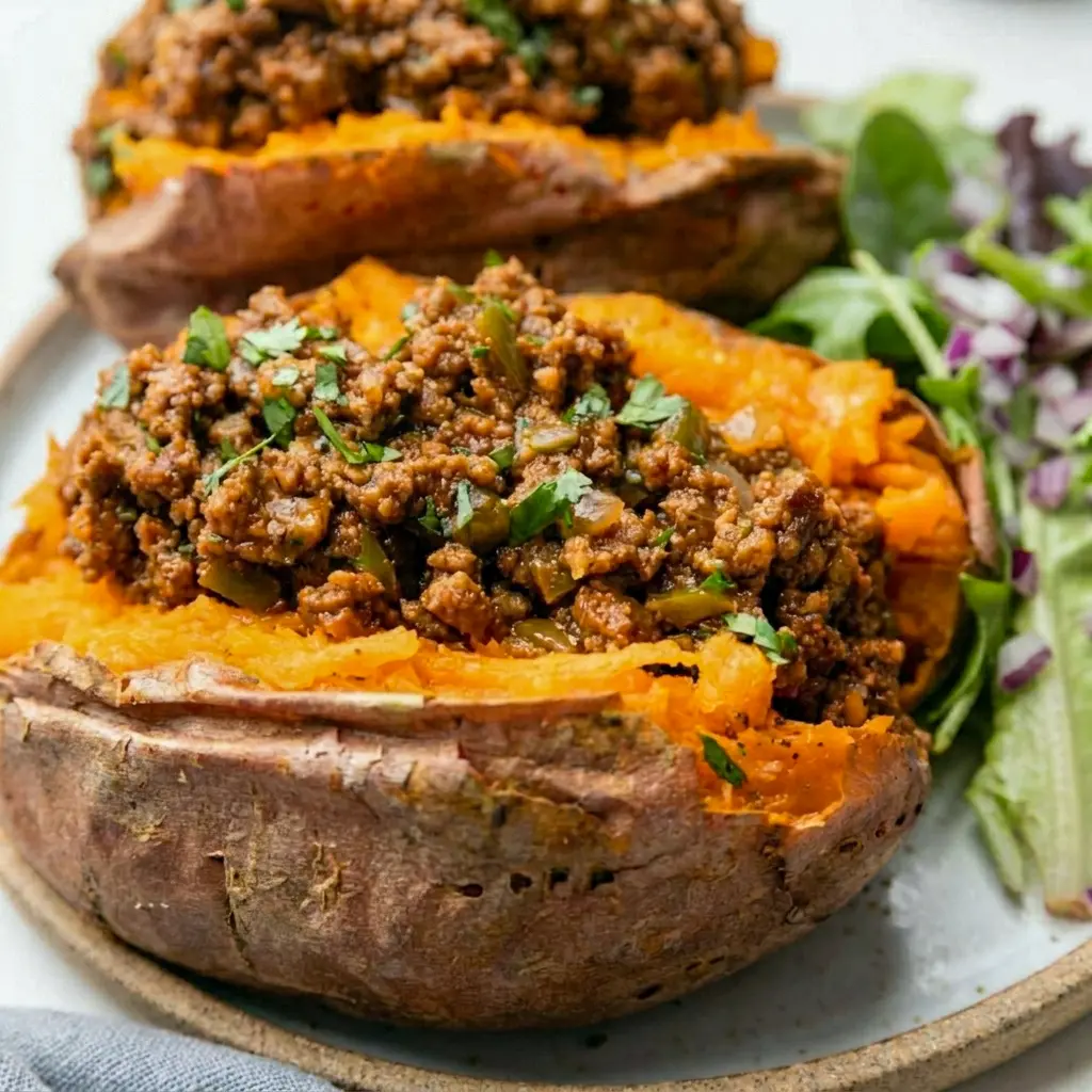 A filling serving of Healthy Sloppy Joes in a bowl, perfect for Whole30 Sloppy Joes and fast family meals.