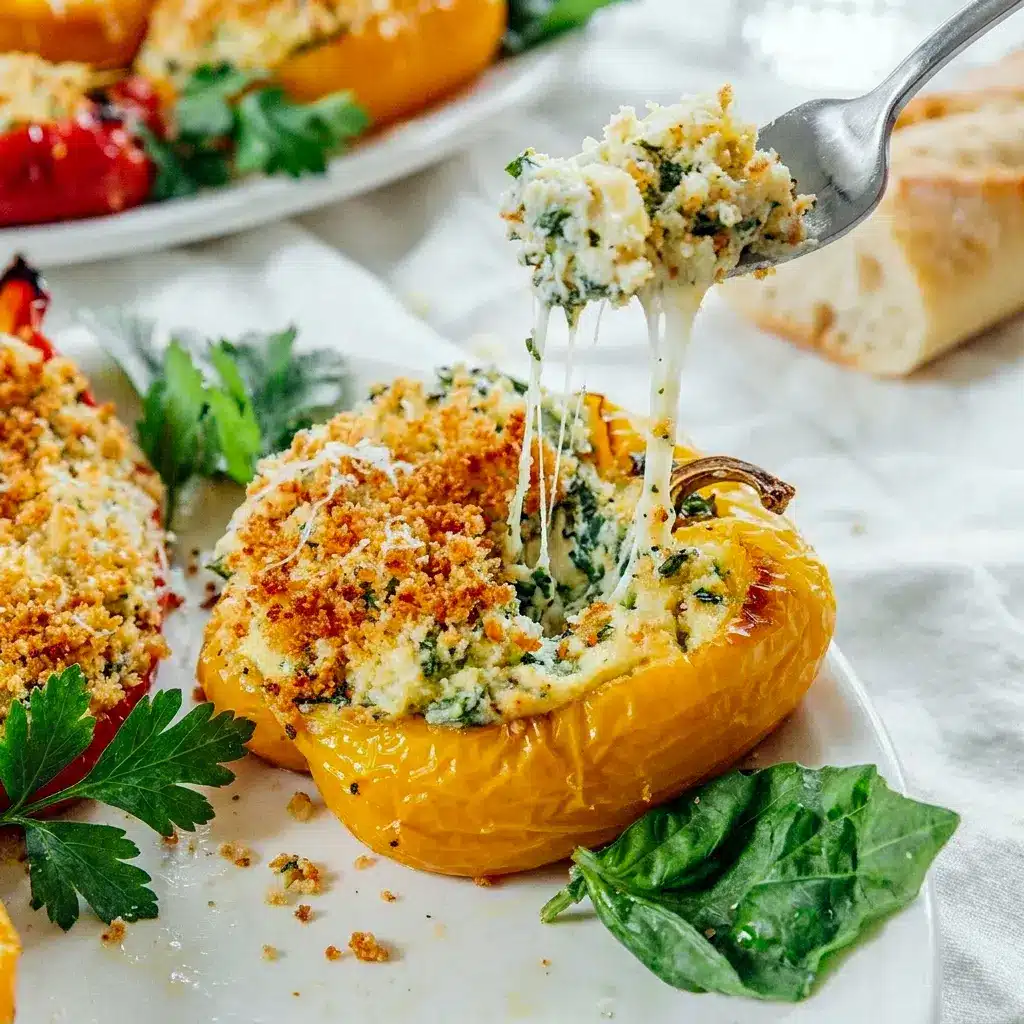 Tuscan Ricotta Stuffed Peppers filled with herbs and ricotta, a smart choice for Prep Healthy Meals and easy lunches.
