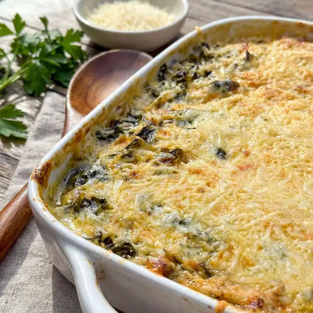 A rich, golden casserole of Zuppa Toscana Casserole that belongs in your collection of Awesome Casserole Recipes.