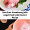 Best Ever Strawberry Jello Angel Food Cake Dessert Recipe This light and fluffy no-bake strawberry cake recipe is a nostalgic dessert that my mom used to make when I was a kid! With store-bought angel food cake, Jello, Cool Whip and frozen strawberries, this easy dessert recipe is great for sharing with family or taking to a party.