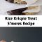 Rice Krispie Treat S’mores Recipe These are really easy to assemble and taste amazing. Once you take a bite into the sandwich, the frosting oozes out the side.
