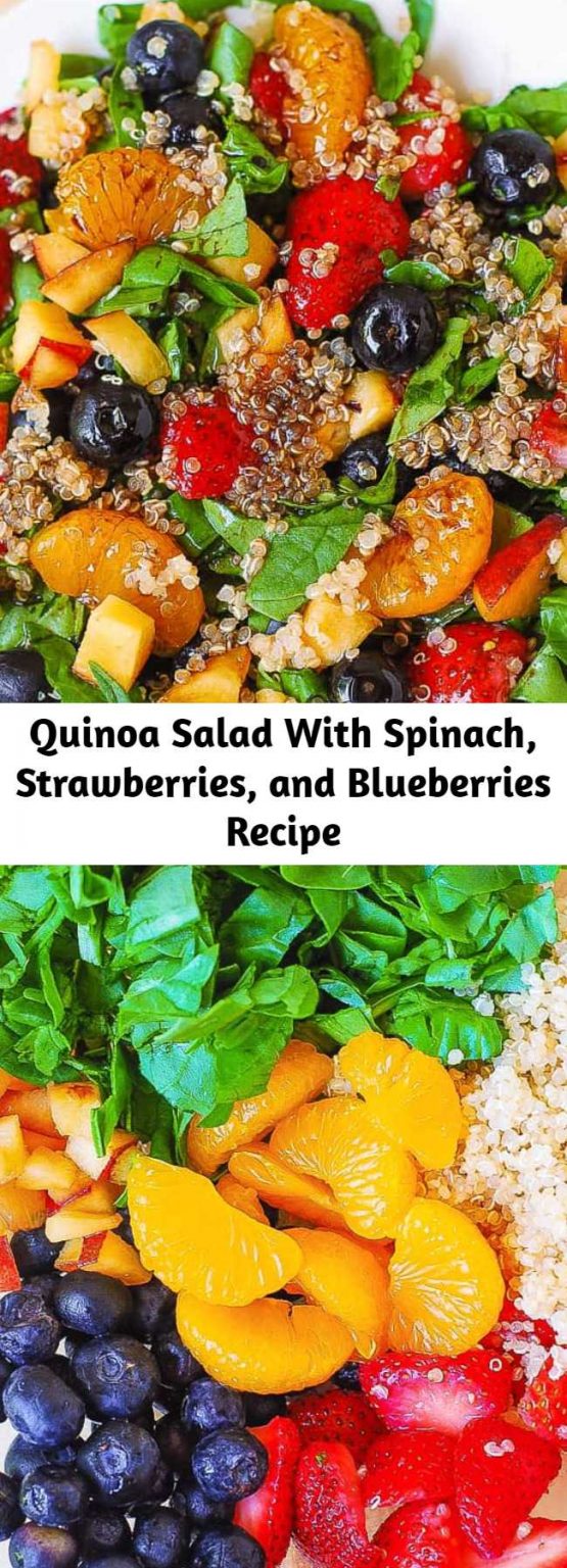 Quinoa Salad With Spinach, Strawberries, and Blueberries Recipe – Mom ...