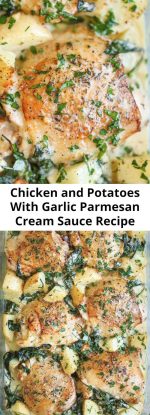 Chicken and Potatoes With Garlic Parmesan Cream Sauce Recipe – Mom ...