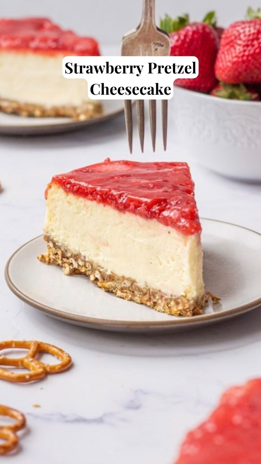 Strawberry Pretzel Cheesecake – Mom Secret Ingrediets