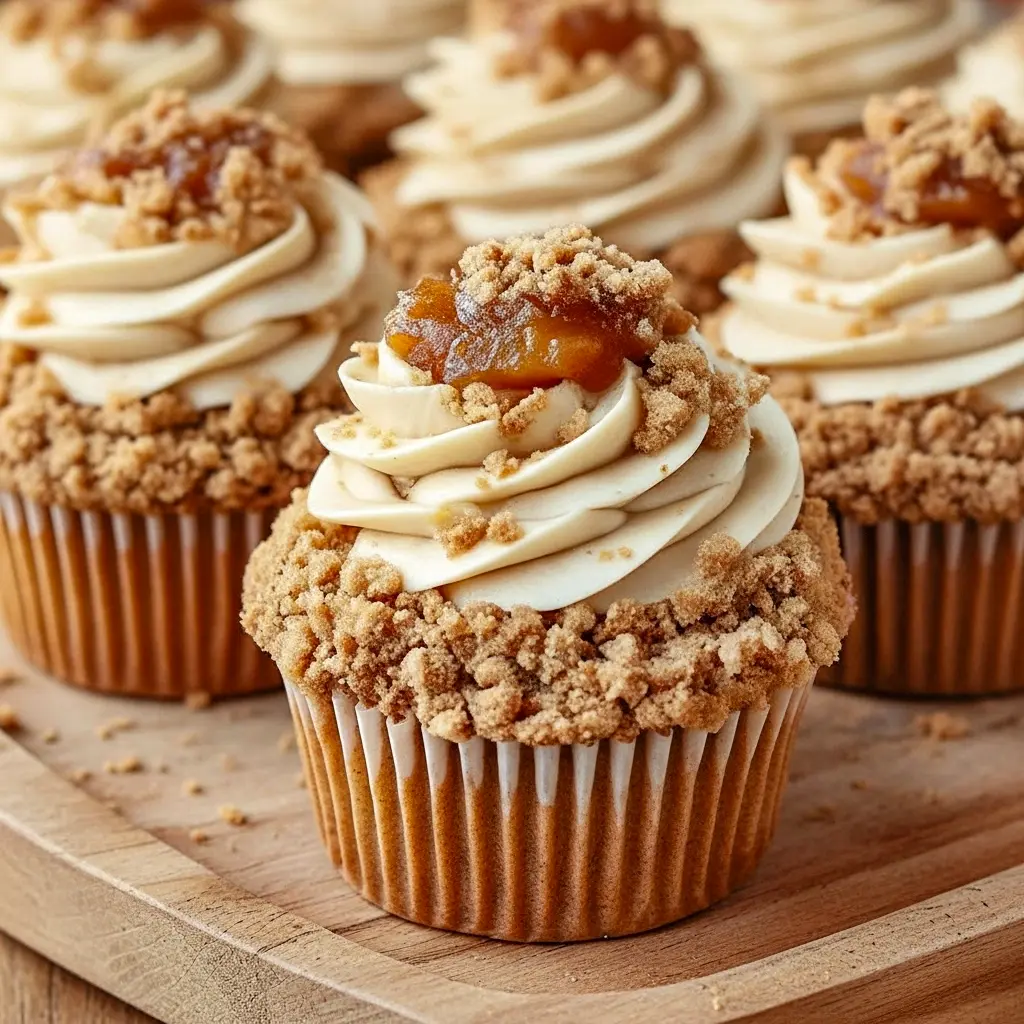 Moist and fluffy Apple Crumble Cupcakes topped with buttery crumble and caramel drizzle — the best Fall Apple Cupcakes for cozy baking season, inspired by classic Apple Cobbler Cupcakes and Apple Crisp Cupcakes, perfect for September Cupcakes Ideas and fans of Cute Fall Cupcakes or Cupcake Recipes With Filling.