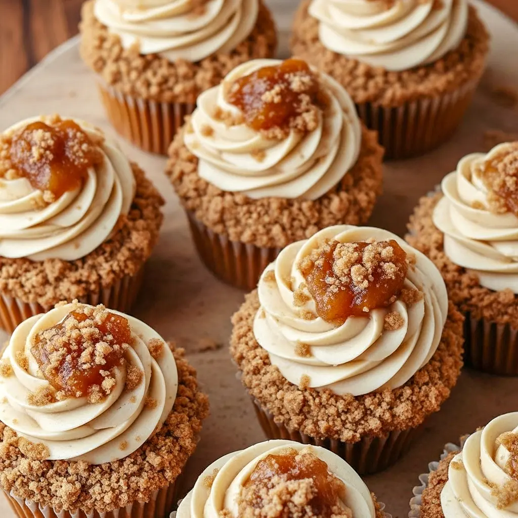 Moist and fluffy Apple Crumble Cupcakes topped with buttery crumble and caramel drizzle — the best Fall Apple Cupcakes for cozy baking season, inspired by classic Apple Cobbler Cupcakes and Apple Crisp Cupcakes, perfect for September Cupcakes Ideas and fans of Cute Fall Cupcakes or Cupcake Recipes With Filling.