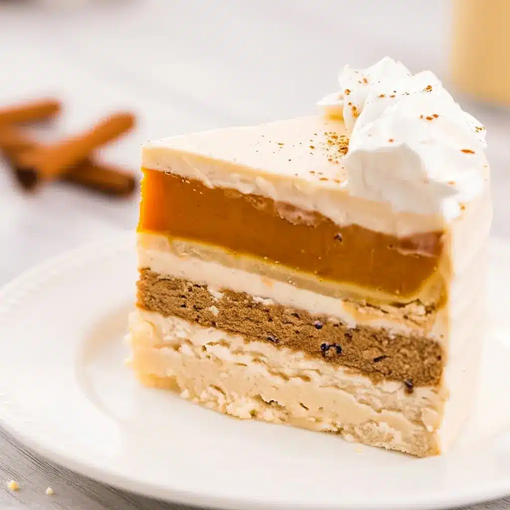 A decadent Pie Cake Recipe layered with pumpkin pie, cinnamon cheesecake, and spice cake — the Best Ever Thanksgiving Dessert that combines Cake And Pie flavors into one stunning holiday centerpiece, perfect for Thanksgiving Dinner Desserts and festive Cake Ideas Thanksgiving.