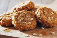 Best Pumpkin Spice No Bake Cookies — Super Easy Fall Desserts Everyone Loves Close-up of no-bake pumpkin spice oat cookies on parchment, drizzled with chocolate and sprinkled with cinnamon — perfect No Bake Thanksgiving Treats.