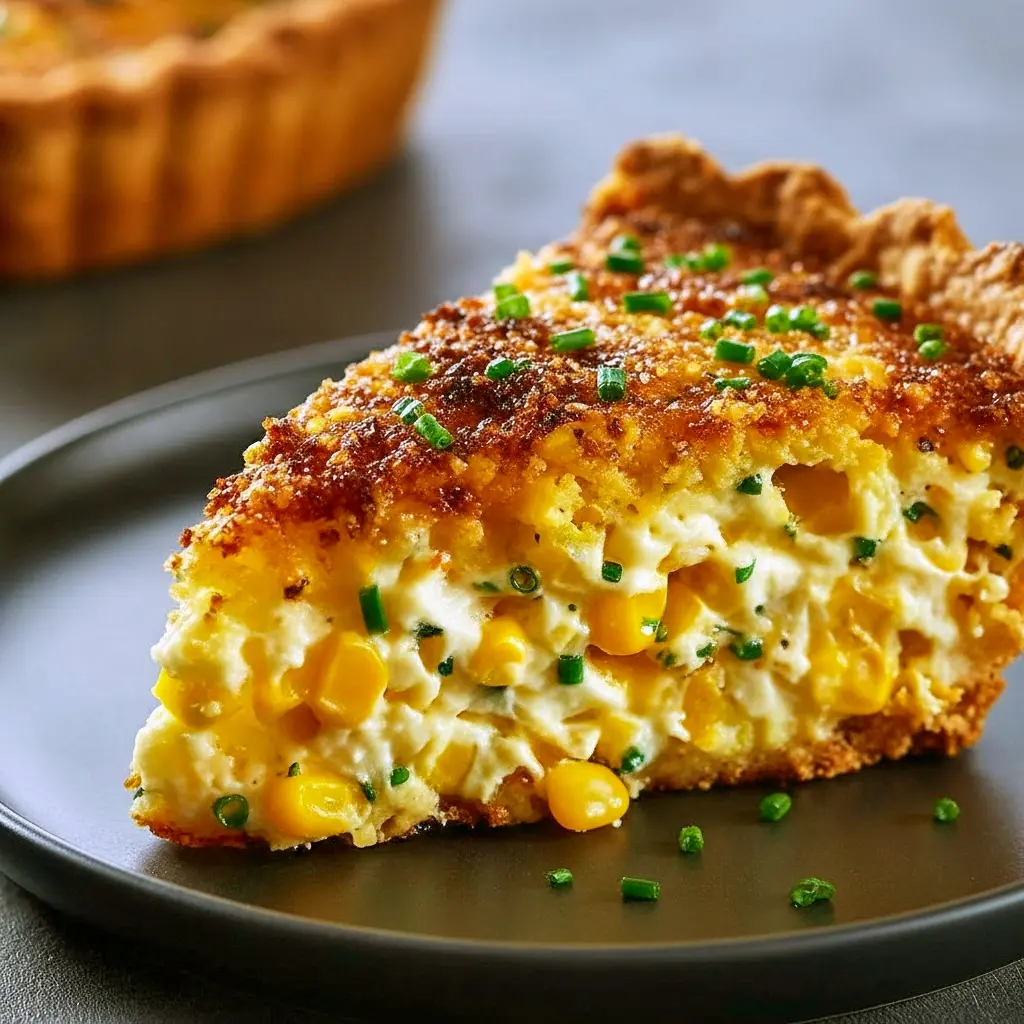 Golden-brown Corn Pie topped with melted cheddar, served warm as a comforting Savory Pie made with Sweet Corn, perfect for weeknight Veggie Dishes or Vegetable Sides.