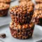 A close-up of Chocolate Peanut Butter Rice Krispy Cups, layered with creamy peanut butter and melted chocolate, topped with sea salt — the perfect no-bake Cereal Treats for holidays or everyday snacking.
