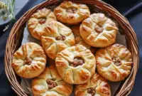 Traditional Meat Pie — Harry Potter Feast Ideas For Your Next Banquet Golden meat pie on a wooden board with herbs and a slice removed, styled for a magical table — ideal for Vegetarian Harry Potter Recipes, listed among easy Harry Potter Foods To Make, and a cozy choice for Hobbit Dinner Recipes.
