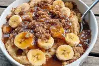 Warm, bubbling Rich Desserts style Banana Foster Recipe cobbler featuring caramelized Bananas Foster filling and biscuit topping, inspired by Banana Coffee Cakes, ideal for anyone craving an elegant Banana Dessert from classic Cobbler Recipes, straight out of How Sweet Eats flair and made for Indulgent Desserts and Decadent Desserts lovers.