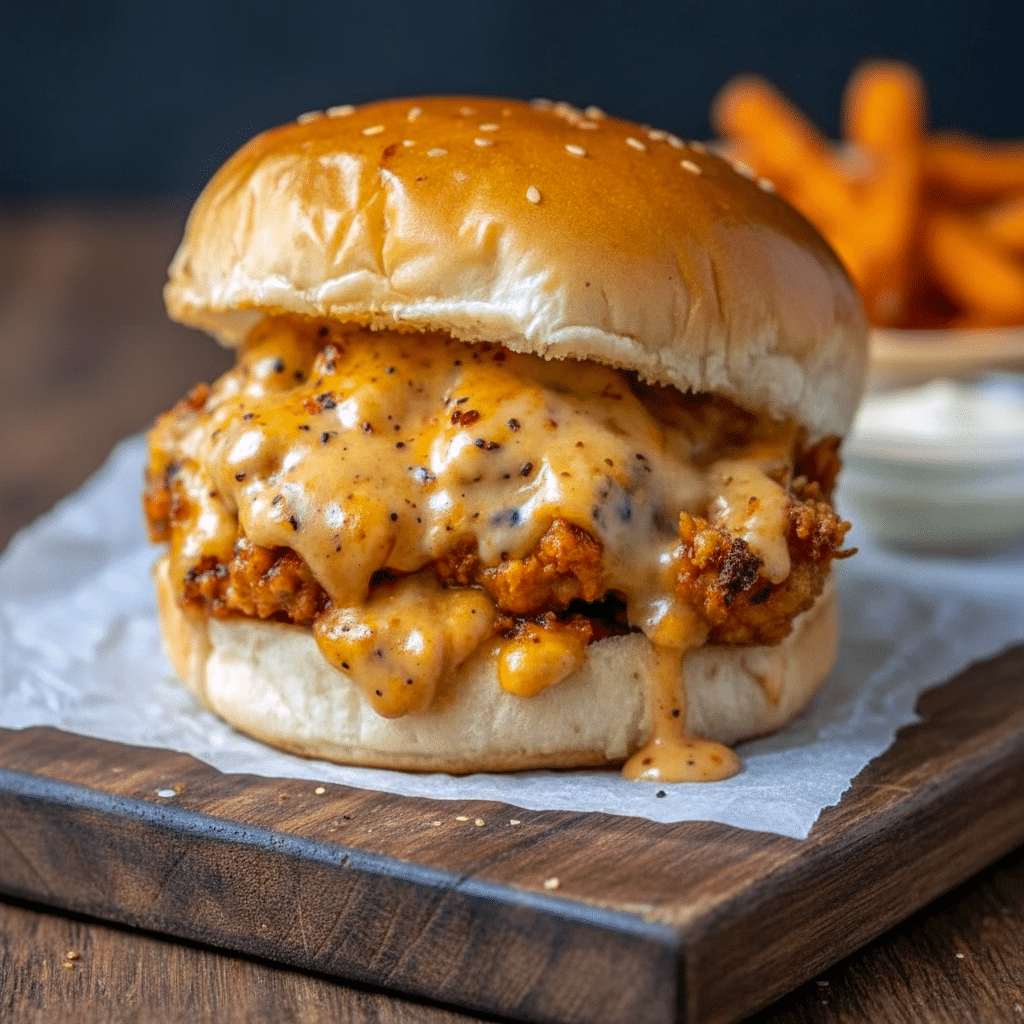 Easy homemade Cajun chicken sloppy joes piled onto toasted buns with peppers, onions, and bold Cajun seasoning, creating a saucy and flavorful Southern-style sandwich.