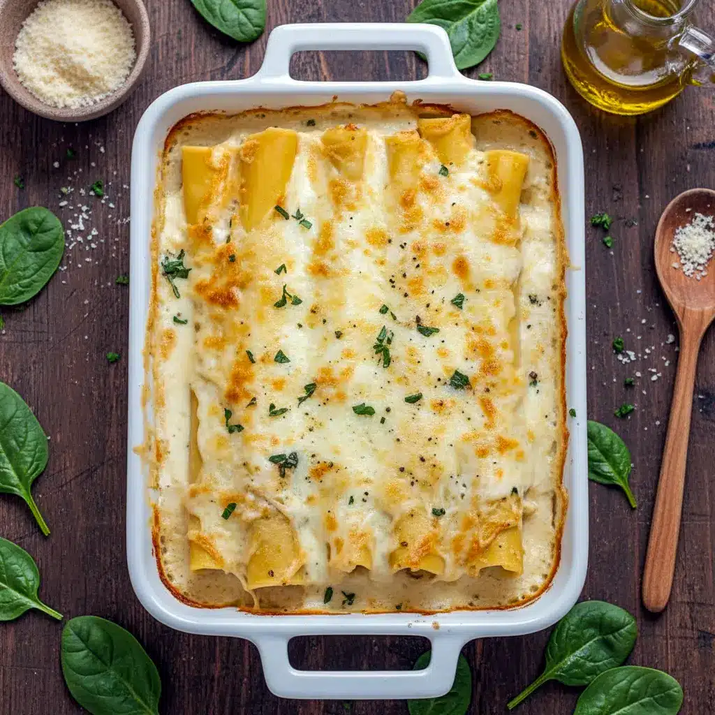 Close-up of golden baked Manicotti With Cheese Sticks inspired by a savory Chicken Manicotti Recipe, featuring a cheesy Stuffed Manicotti Recipe and perfectly tender Stuffed Manicotti fresh from the oven.