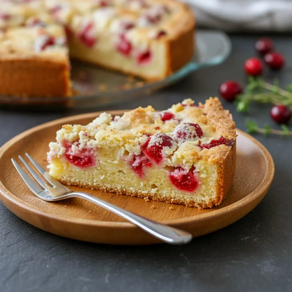 A golden, buttery Festive Cranberry Pie Recipe topped with a flaky crust and bursting with bright red cranberries — the perfect Christmas Fruit Pie for cozy holiday gatherings.