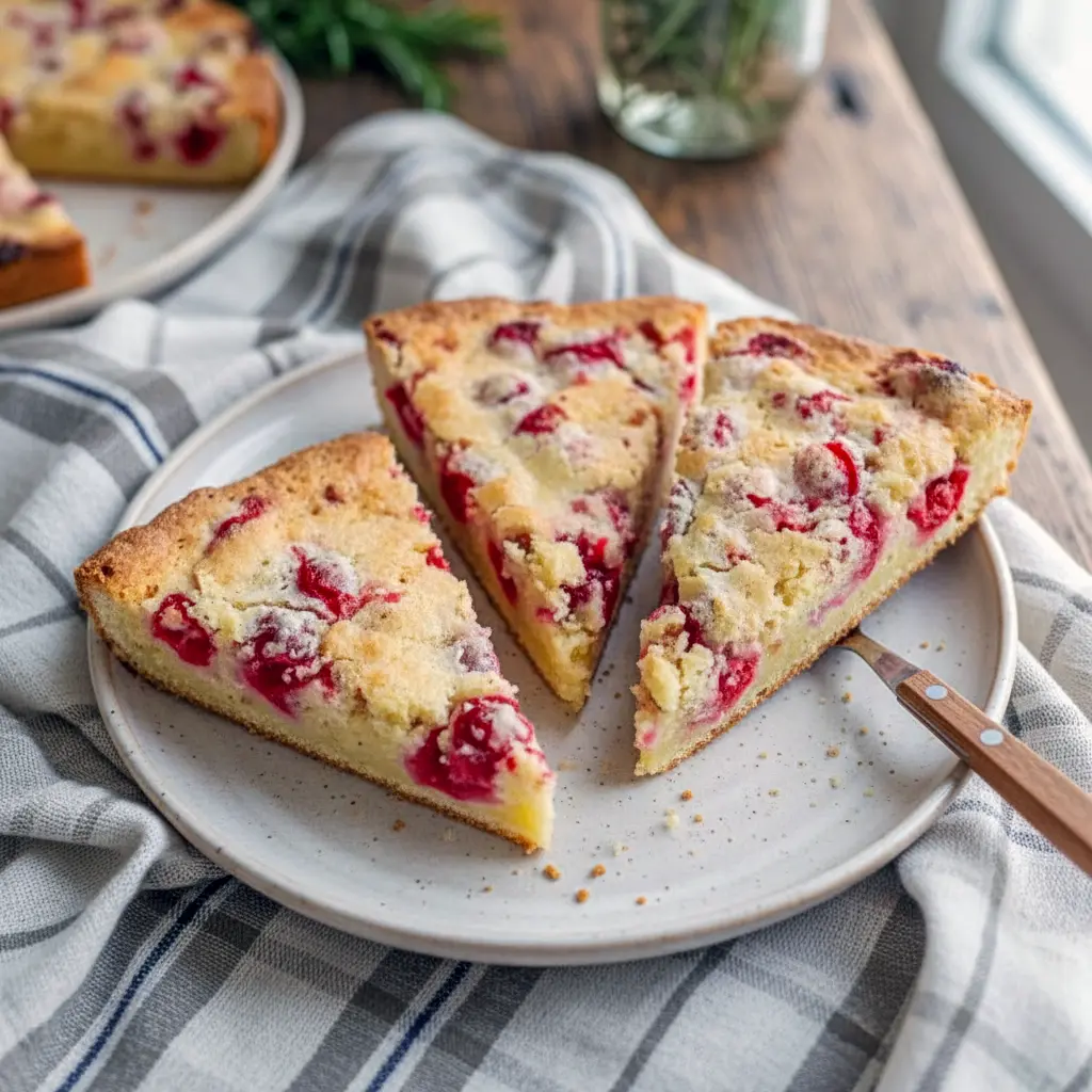 A golden, buttery Festive Cranberry Pie Recipe topped with a flaky crust and bursting with bright red cranberries — the perfect Christmas Fruit Pie for cozy holiday gatherings.