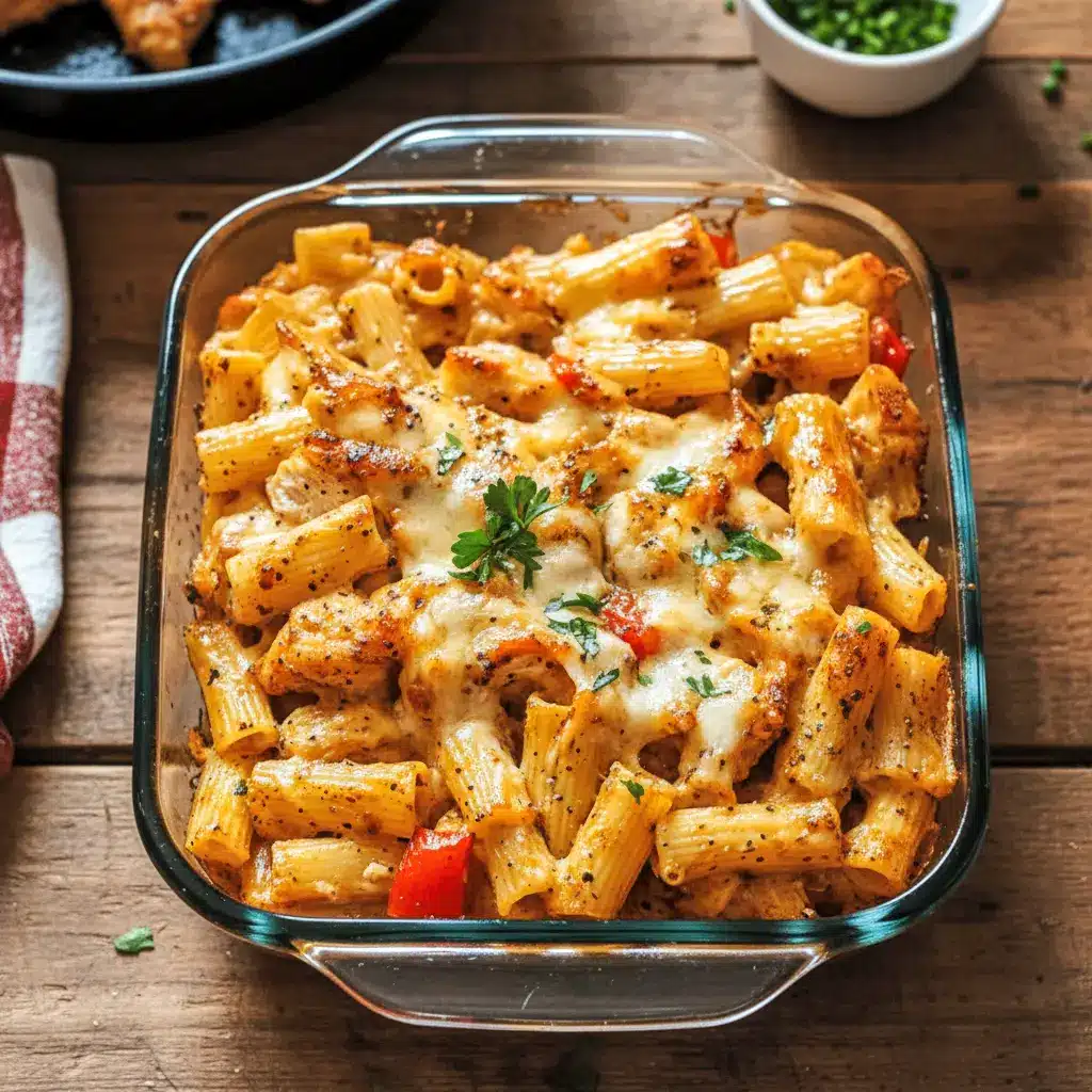 Golden honey pepper chicken tossed with creamy penne pasta, topped with fresh herbs and parmesan in a vibrant skillet ready for a cozy family meal. 🍯🍗🍝