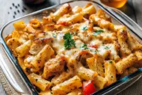 Irresistible Honey Pepper Chicken Panini Pasta for Easy Fast Dinner Recipes2 Golden honey pepper chicken tossed with creamy penne pasta, topped with fresh herbs and parmesan in a vibrant skillet ready for a cozy family meal. 🍯🍗🍝