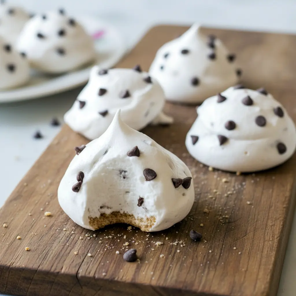 Plate of airy meringue-style Chocolate Christmas Recipes with swirls of chocolate and vanilla, showcasing the Popular Cookie Flavors of classic Divinity Cookies Recipe — delicate Two Tone Cookies that make beautiful Quick Homemade Desserts for cozy Desserts Winter celebrations.