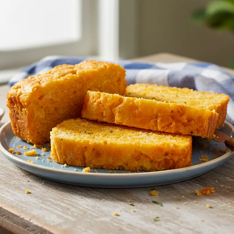 Golden Easy Bread Loaf filled with melted cheddar cheese, inspired by Savoury Bread Recipes and Retro Recipes 1970s, sliced on a wooden board for a cozy homemade vibe.
