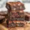 Fudgy zero sugar brownies made with Greek yogurt — rich chocolate squares that are Easy On The Go Desserts, perfect for healthy snacking or meal prep.