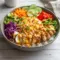 Irresistible Bang Bang Chicken Bowl served with rice and veggies, ideal for Spicy Meal Prep Ideas, neatly portioned Food Prep Bowls, simple Easy Meal Prep Bowls, and finished with a creamy homemade Chicken Bowl Sauce.