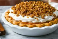 Irresistible Milk Bar Pumpkin Caramel Pie – One of the Best Fall Food Recipes3 A decadent layered pumpkin caramel pie inspired by Milkbar Pumpkin, featuring salted caramel, creamy pumpkin ganache, whipped topping, and streusel—perfect for fall dessert lovers who enjoy Pumpkin Pie Milk Bar, creative flavors like Apple And Pumpkin Pie, and cozy seasonal baking sweetened with a touch of Modern Honey.