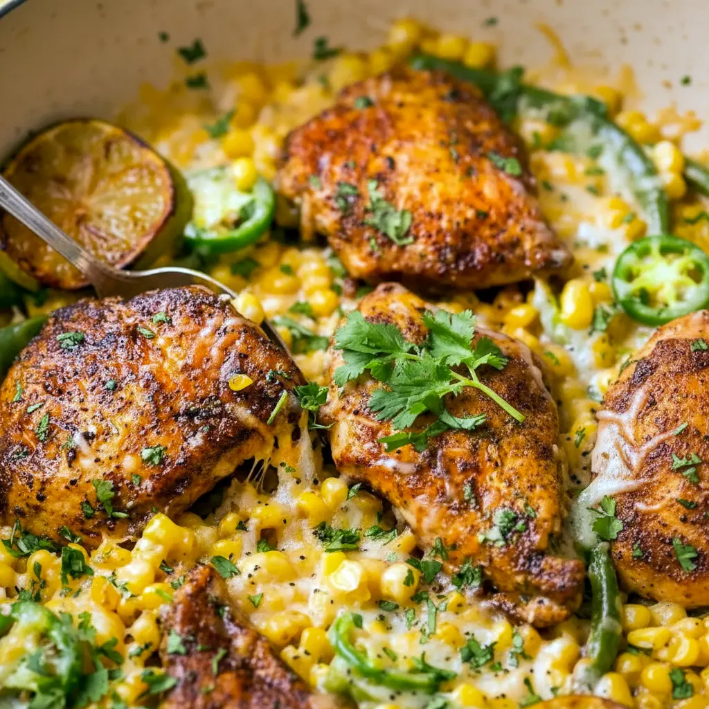 One-pan Cheesy Jalapeno Chicken cooked in a skillet with jalapeños, melted cheese, and golden seared chicken, perfect for a flavorful Jalapeno Chicken Dinner or quick weeknight meal.