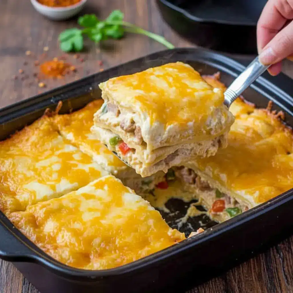 This Cajun Chicken Lasagna With Cream Cheese features creamy layers of pasta, spicy Cajun-seasoned chicken, melted cheese, and a rich sauce, making it a standout Cajun Chicken Lasagna Recipe that’s perfect for comfort food lovers.