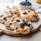 Healthy Cream Cheese Desserts inspired blueberry cloud bread with cottage cheese, baked until golden and fluffy, ideal for Low Carb Low Calorie Recipes Breakfast, Cottage Cheese Recipes Low Calorie, and easy Fit Food Recipes for a light, high-protein start to the day.