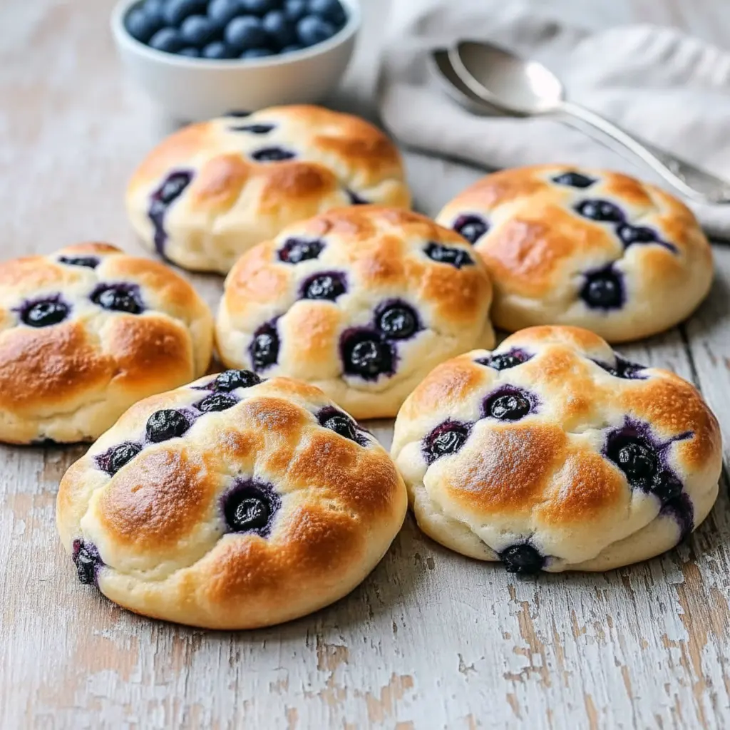 Healthy Cream Cheese Desserts inspired blueberry cloud bread with cottage cheese, baked until golden and fluffy, ideal for Low Carb Low Calorie Recipes Breakfast, Cottage Cheese Recipes Low Calorie, and easy Fit Food Recipes for a light, high-protein start to the day.