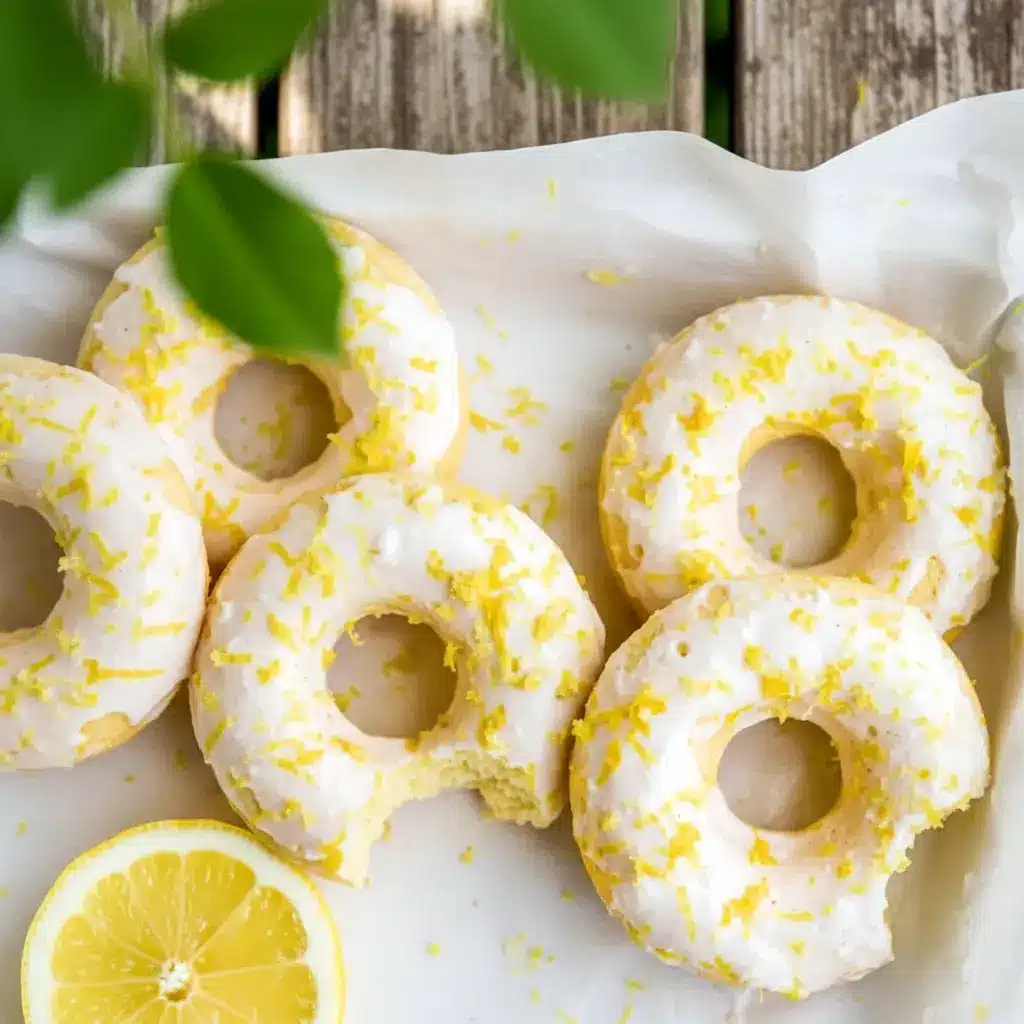 Freshly baked Glazed Protein Donuts topped with lemon vanilla glaze, a healthy and Healthy Protein Donut Recipe that’s gluten free, protein-packed, and perfect for an easy breakfast or snack.